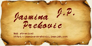 Jasmina Preković vizit kartica